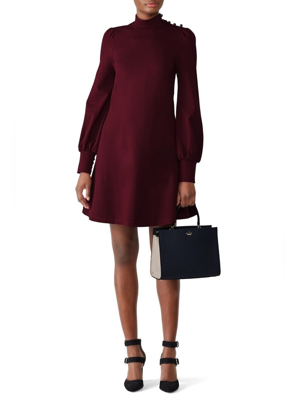 Kate Spade Cherry Mock Neck Ponte Dress